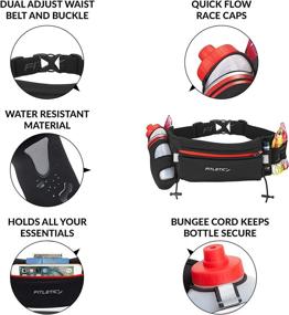 img 1 attached to 🏃 Fitletic HD12G: Patented Bounce Free Hydration Belt for Endurance, Ironman, Triathlon, 5K, 10K, Marathon, Trail - Range of Sizes & Colors