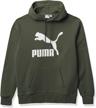 puma classics fleece hoodie cotton men's clothing in active logo