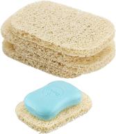 🧼 snowkingdom beige soap saver draining lift pad - 4 pack, 2.9" x 4.5", pvc bpa-free, non-slip & durable logo