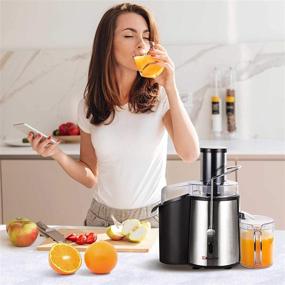 img 3 attached to 🍊 Mueller Austria Juicer Ultra Power - Easy Clean Extractor Press Centrifugal Juicing Machine with Wide 3" Feed Chute for Whole Fruit Vegetable. Anti-drip, High Quality, Large Capacity - Silver