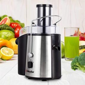 img 1 attached to 🍊 Mueller Austria Juicer Ultra Power - Easy Clean Extractor Press Centrifugal Juicing Machine with Wide 3" Feed Chute for Whole Fruit Vegetable. Anti-drip, High Quality, Large Capacity - Silver