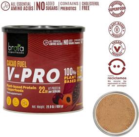 img 2 attached to 🌱 BROTA SUPERFOODS Vegan Protein Powder: The Perfect Choice for Athletes and Fitness Enthusiasts - Delicious Cacao Plant Based Protein with 22g per Serving and High Digestibility and Nutritional Quality