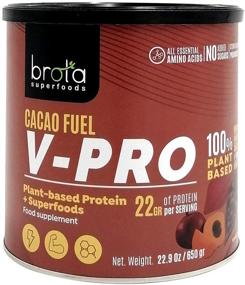 img 4 attached to 🌱 BROTA SUPERFOODS Vegan Protein Powder: The Perfect Choice for Athletes and Fitness Enthusiasts - Delicious Cacao Plant Based Protein with 22g per Serving and High Digestibility and Nutritional Quality