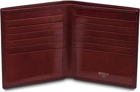 img 1 attached to Bosca 12 Pocket Credit Wallet: Sleek Black Men's Accessories for Organized Style