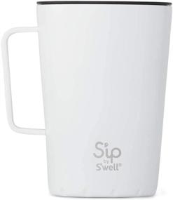 img 4 attached to 🥤 Sip by S'well Stainless Steel Takeaway Mug - 15 Fl Oz - Flat White - Vacuum-Insulated Travel Mug Keeps Drinks Cold for 10 Hours & Hot for 2 - BPA-Free Water Bottle