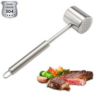 🥩 304 stainless steel meat tenderizer: perfect for tenderizing steak, beef, chicken, lamb, and minced meat - dishwasher safe logo