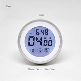 img 3 attached to ⏲️ Mooas LED Digital Cooking Timer TC2 (Black) - Kitchen Timer, Stop Watch, Countdown & Alarm Clock with Backlight Touch Screen, Magnetic Back - Ideal for Studying, Cooking, Exercising