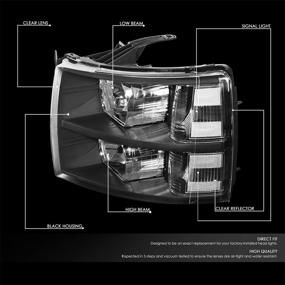 img 3 attached to DNA HL OH CSIL07 BK CL1 Headlight Passenger Silverado