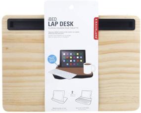 img 1 attached to 🛏️ Enhance Comfort and Convenience with the Kikkerland iBed Lap Desk, Wooden (US039W)