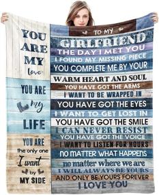 img 4 attached to 🎁 Love & Blessings 80x60 Inch Blanket - Romantic Girlfriend Gift, Sayings & Quotes - Perfect for Birthday, Anniversary, Bed, Sofa, Couch - Soft & Cozy Throw Blanket for Her