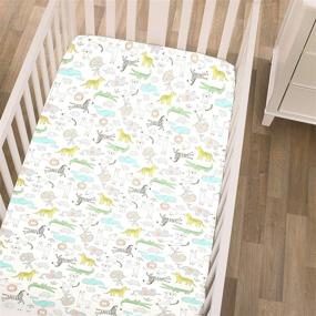 img 2 attached to 🐯 Cozy and Playful Mini Crib Fitted Sheet: Carter's Colorful Zoo Animals