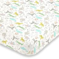 🐯 cozy and playful mini crib fitted sheet: carter's colorful zoo animals logo