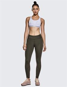 img 3 attached to CRZ YOGA See Through Compression Tights 25 Sports & Fitness