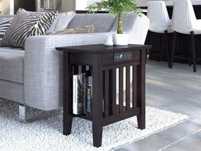 img 1 attached to 🏞️ Atlantic Furniture AH13211 Espresso Mission End Table