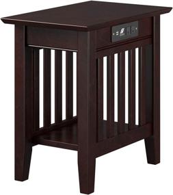 img 2 attached to 🏞️ Atlantic Furniture AH13211 Espresso Mission End Table