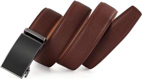 img 3 attached to 👔 Ratchet Leather Fit 35Cm Wide 003 LIGHT BROWN 125 Men's Accessories & Belts - Premium Quality and Style Combined