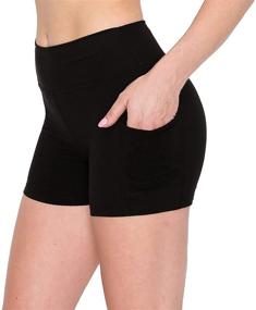 img 4 attached to 🧘 ALWAYS Women's Premium Yoga Shorts: Buttery Soft Stretch for Running, Cheerleading, Dance, and more!