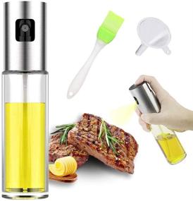 img 4 attached to VRBELNI Olive Oil Sprayer - 100ml Spray Bottle for Cooking, Roasting, and Grilling (Set of 3)