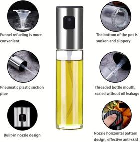 img 3 attached to VRBELNI Olive Oil Sprayer - 100ml Spray Bottle for Cooking, Roasting, and Grilling (Set of 3)