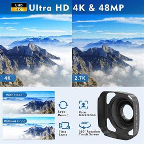 img 3 attached to 📹 Advanced 4K Video Camera Camcorder for Vlogging - Aasonida Ultra HD 48MP WiFi YouTube Recorder with IR Night Vision, Touch Screen, Stabilizer, and More!