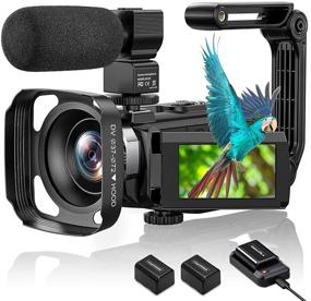 img 4 attached to 📹 Advanced 4K Video Camera Camcorder for Vlogging - Aasonida Ultra HD 48MP WiFi YouTube Recorder with IR Night Vision, Touch Screen, Stabilizer, and More!