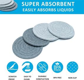 img 2 attached to 🔥 Heat Resistant Housewarming Coasters: Absorbent Protection for Food Service Equipment & Supplies