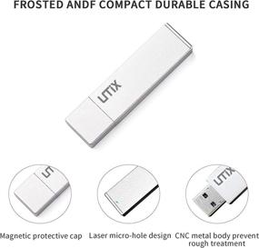 img 2 attached to UMIXGENE Portable Flash Drive 256GB - Ultra-Fast SSD with USB 3.2 Gen 2 Interface (Silver)