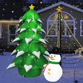 img 2 attached to 🎄 7FT Inflatable Christmas Tree Decorations with LED Lights - Outdoor Blow Up Yard Decorations