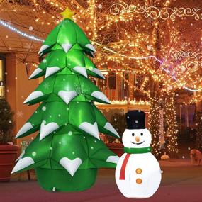 img 1 attached to 🎄 7FT Inflatable Christmas Tree Decorations with LED Lights - Outdoor Blow Up Yard Decorations