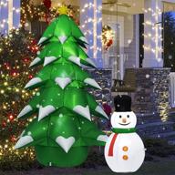 🎄 7ft inflatable christmas tree decorations with led lights - outdoor blow up yard decorations логотип