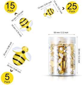 img 3 attached to 🐝 Buzzing with Delight: 45 Pieces Tiny Bees Decorations Party Kit with Storage Box for DIY Crafts and Home Décor