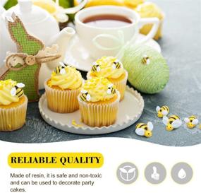 img 1 attached to 🐝 Buzzing with Delight: 45 Pieces Tiny Bees Decorations Party Kit with Storage Box for DIY Crafts and Home Décor