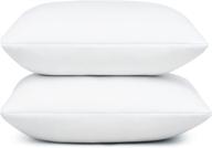 🛋️ coop home goods throw pillow inserts - set of 2, 18 x 18 inches white square indoor decorative pillow inserts with adjustable memory foam fill - pack of 2 - ideal for sofa, bed, couch, living room, bedroom logo