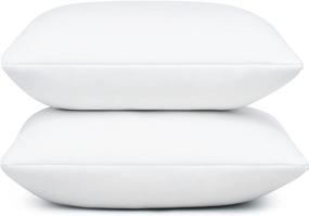 img 4 attached to 🛋️ Coop Home Goods Throw Pillow Inserts - Set of 2, 18 x 18 Inches White Square Indoor Decorative Pillow Inserts with Adjustable Memory Foam Fill - Pack of 2 - Ideal for Sofa, Bed, Couch, Living Room, Bedroom