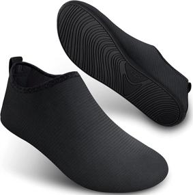 img 4 attached to Quick-Dry Aqua Socks for Women and Men – Water Shoes for Swim, Beach, Pool, Yoga, and Surf: SEEKWAY SB001