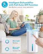 🌬️ efficient merece dehumidifier for home spaces - compact electric small dehumidifiers for bathrooms, bedrooms, closets, basements, rvs - silent 850ml (29 oz) mini dehumidifier with auto-off & led indicator logo