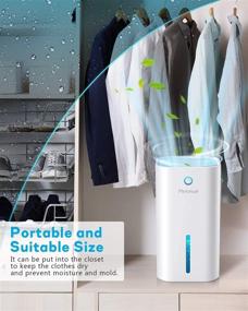 img 1 attached to 🌬️ Efficient Merece Dehumidifier for Home Spaces - Compact Electric Small Dehumidifiers for Bathrooms, Bedrooms, Closets, Basements, RVs - Silent 850ML (29 oz) Mini Dehumidifier with Auto-off & LED Indicator