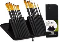 15PC Artist Paint Brushes Professional Acrylic Case Craft Oil Painting  Brush Set