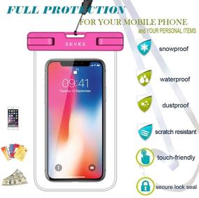 img 2 attached to 📱 Waterproof Floating Phone Pouch 3 Pack - Ideal Dry Bag for Summer Water Sports and Diving - Compatible with iPhone 12 Pro Max, Galaxy S21, and More!