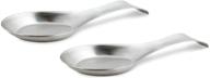 🥄 set of stainless steel spoon rest, ideal for kitchen organization and utensil storage logo