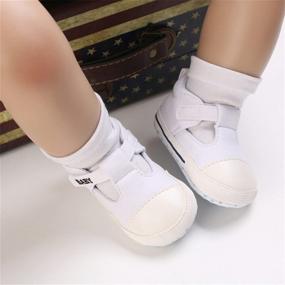 img 3 attached to 👟 HsdsBebe Leather Sneakers Slippers ZiMuwhite Boys' Shoes: Stylish and Comfortable Footwear for Boys