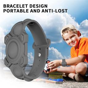 img 1 attached to Kids Wristband Airtag Bracelet Case - Silicone AirTag Holder Watch Push Pop Bubble Fidget Toys Locator Protective Cases Anti-Loss For Children And Old Man Compatible With Apple AirTags 2021 Car & Vehicle Electronics