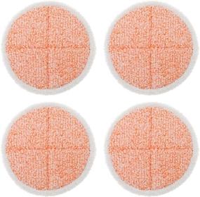 img 4 attached to A-Zachary 4 Pack Heavy Duty Replacement Scrub Mop Pads for Bis-sell Spinwave 2124, 2039A, 2039, 20391, 20395, 2039Q, 2039T, 2039W – Replaces Part #1611297 & 1611298