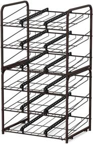 img 3 attached to 🥫 MOOACE 2 Pack Stackable Can Rack Organizer, Storage for 72 Cans, 3 Tier Can Storage Dispenser Rack Holder - Kitchen Cabinet Pantry Countertop Organizing Solution in Bronze