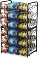 🥫 mooace 2 pack stackable can rack organizer, storage for 72 cans, 3 tier can storage dispenser rack holder - kitchen cabinet pantry countertop organizing solution in bronze логотип