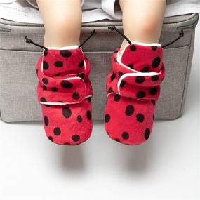 img 3 attached to 👶 Warm and Cozy: Meckior Newborn Infant Baby Girls Boys Fleece Winter Booties - Ideal First Walkers Slippers Shoes