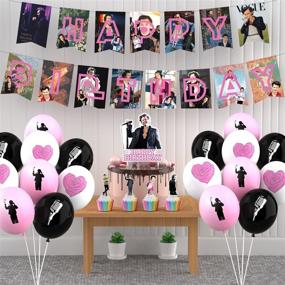 img 2 attached to 🎉 Harry Styles Birthday Set: Optimized Decorations, Party Supplies, Banner, Balloons, Cake Toppers