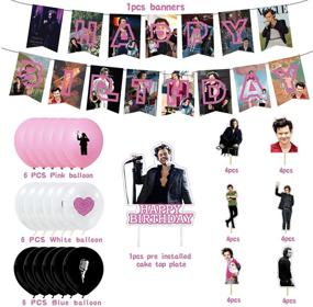 img 1 attached to 🎉 Harry Styles Birthday Set: Optimized Decorations, Party Supplies, Banner, Balloons, Cake Toppers