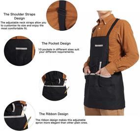 img 2 attached to 🎨 Adjustable Canvas Painting Apron with Pockets for Women and Men - Ideal for Artists, Gardening, Utility Work and More - by FreeNFond