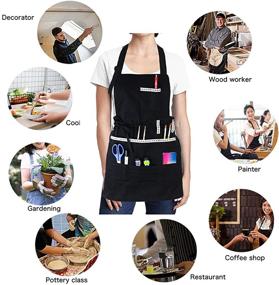 img 1 attached to 🎨 Adjustable Canvas Painting Apron with Pockets for Women and Men - Ideal for Artists, Gardening, Utility Work and More - by FreeNFond